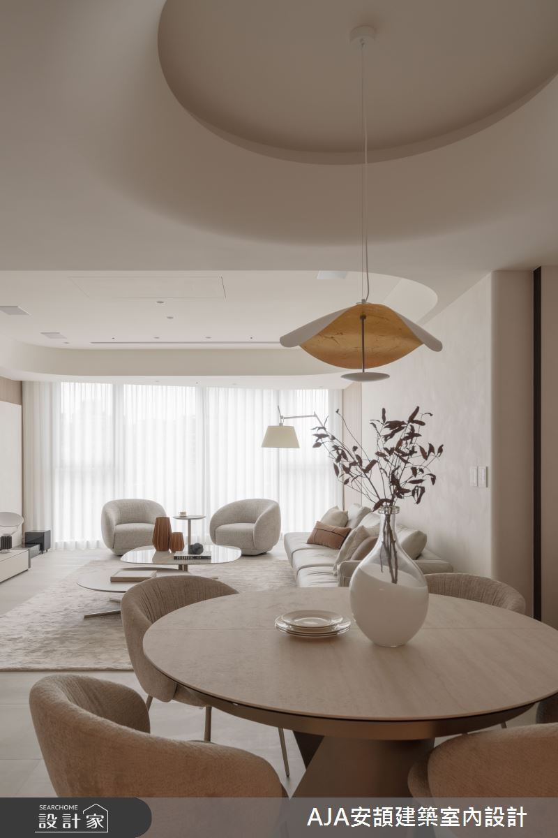 70坪毛胚屋＿現代風客廳餐廳案例圖片＿AJA安頡建築室內設計＿安頡_SKY TOWER Housing Interior之14