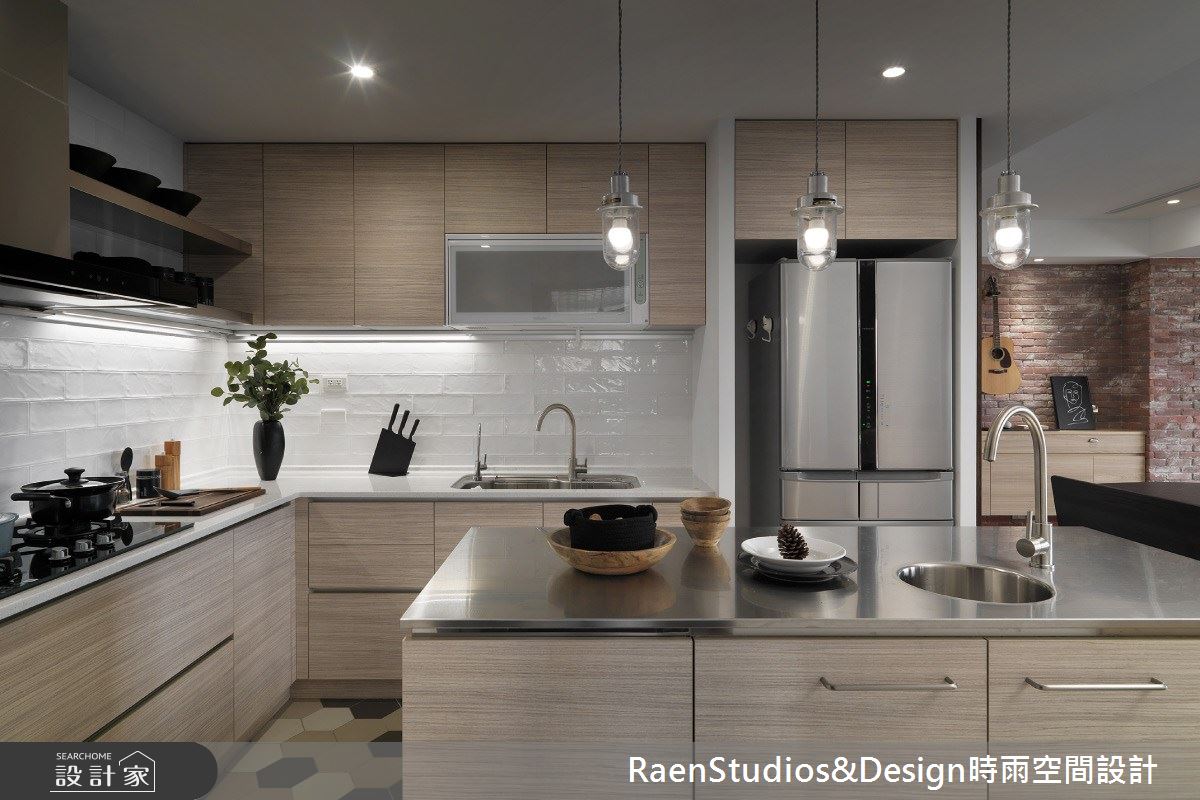 40坪中古屋(5~15年)＿美式風廚房中島案例圖片＿時雨空間設計＿時雨_曠野森林之13