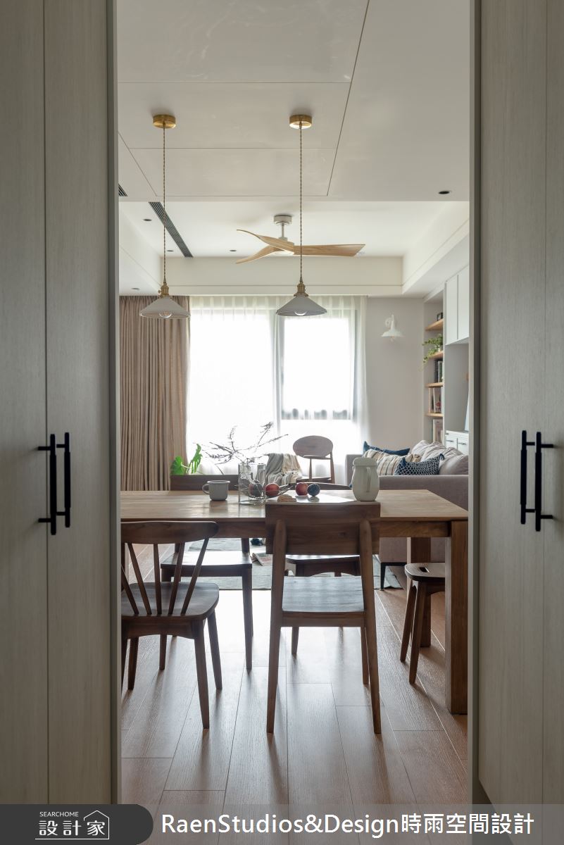 30坪新成屋(5年以下)＿美式風客廳案例圖片＿時雨空間設計＿時雨_藍蘭花之歌_Blue Orchid之3