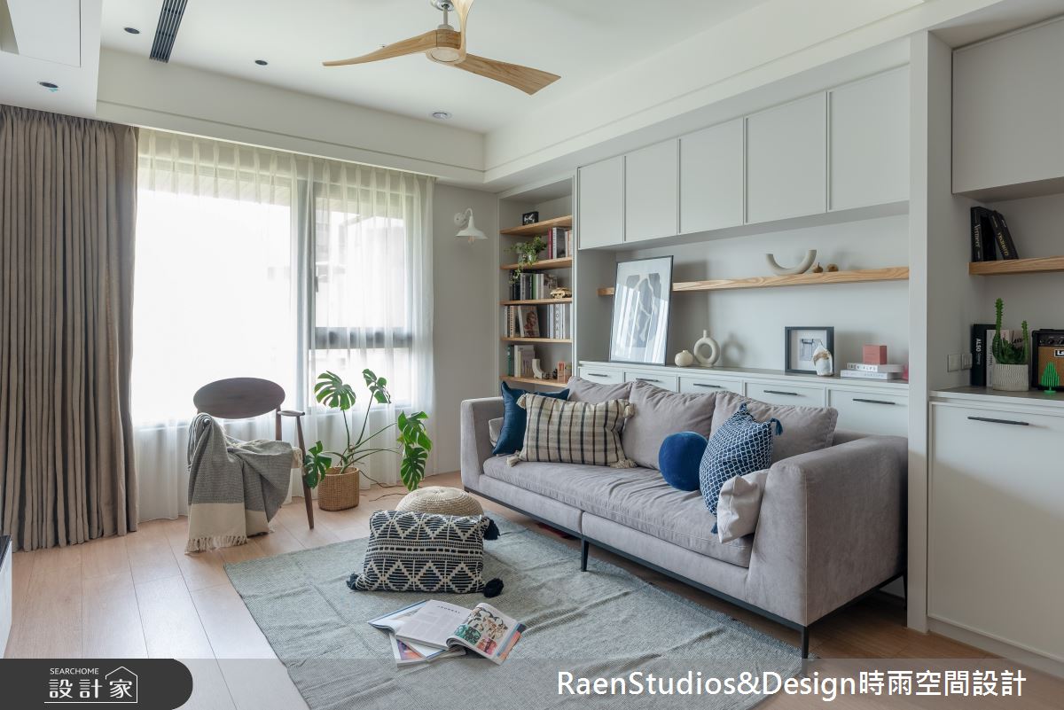 30坪新成屋(5年以下)＿美式風客廳案例圖片＿時雨空間設計＿時雨_藍蘭花之歌_Blue Orchid之11