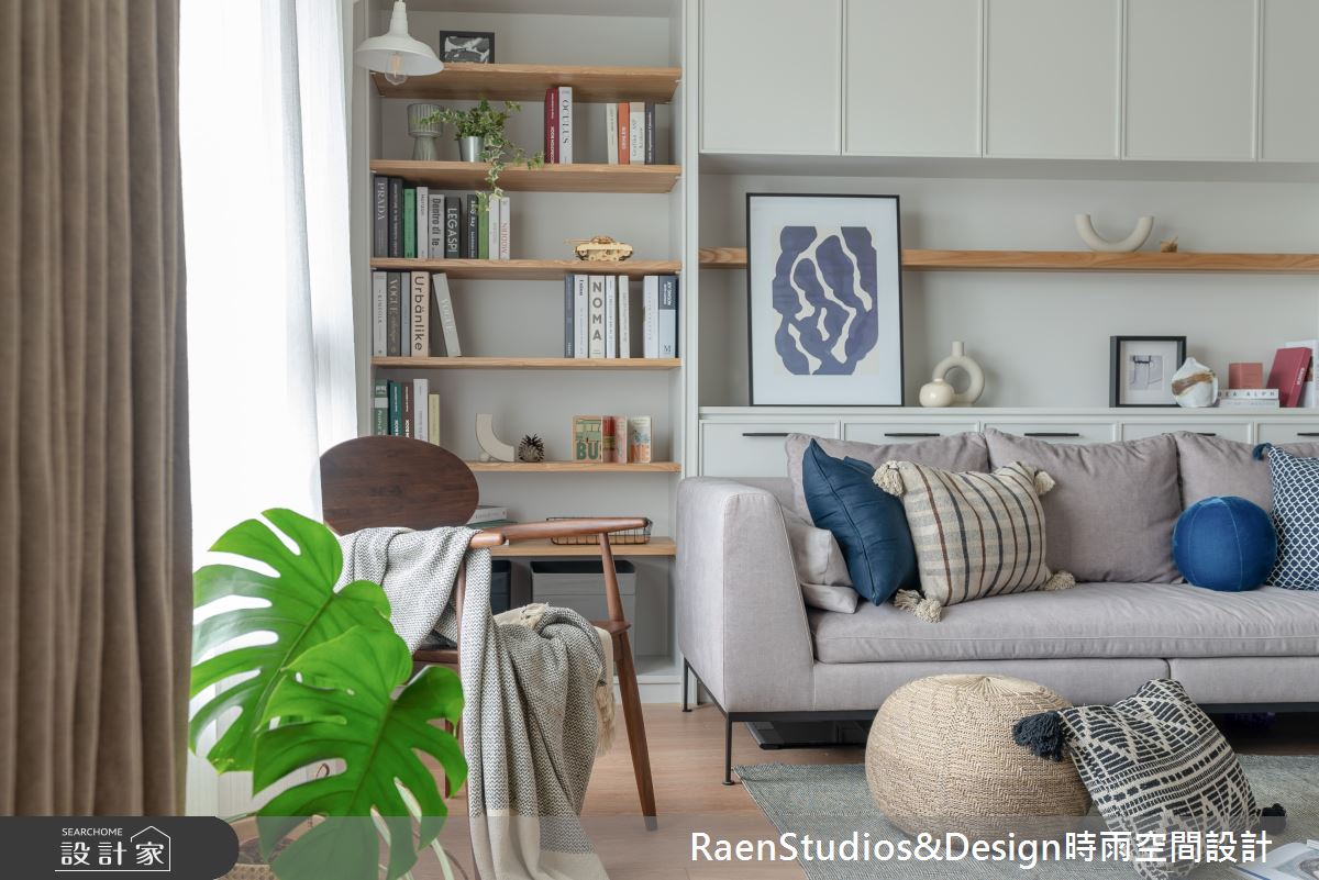 30坪新成屋(5年以下)＿美式風客廳案例圖片＿時雨空間設計＿時雨_藍蘭花之歌_Blue Orchid之13