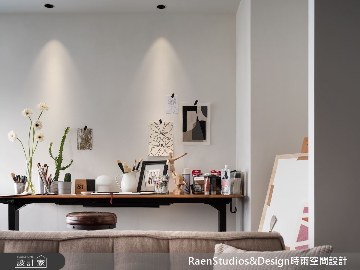 中古屋(5~15年)＿混搭風客廳餐廳廚房中島案例圖片＿時雨空間設計＿時雨_灰色と青之9