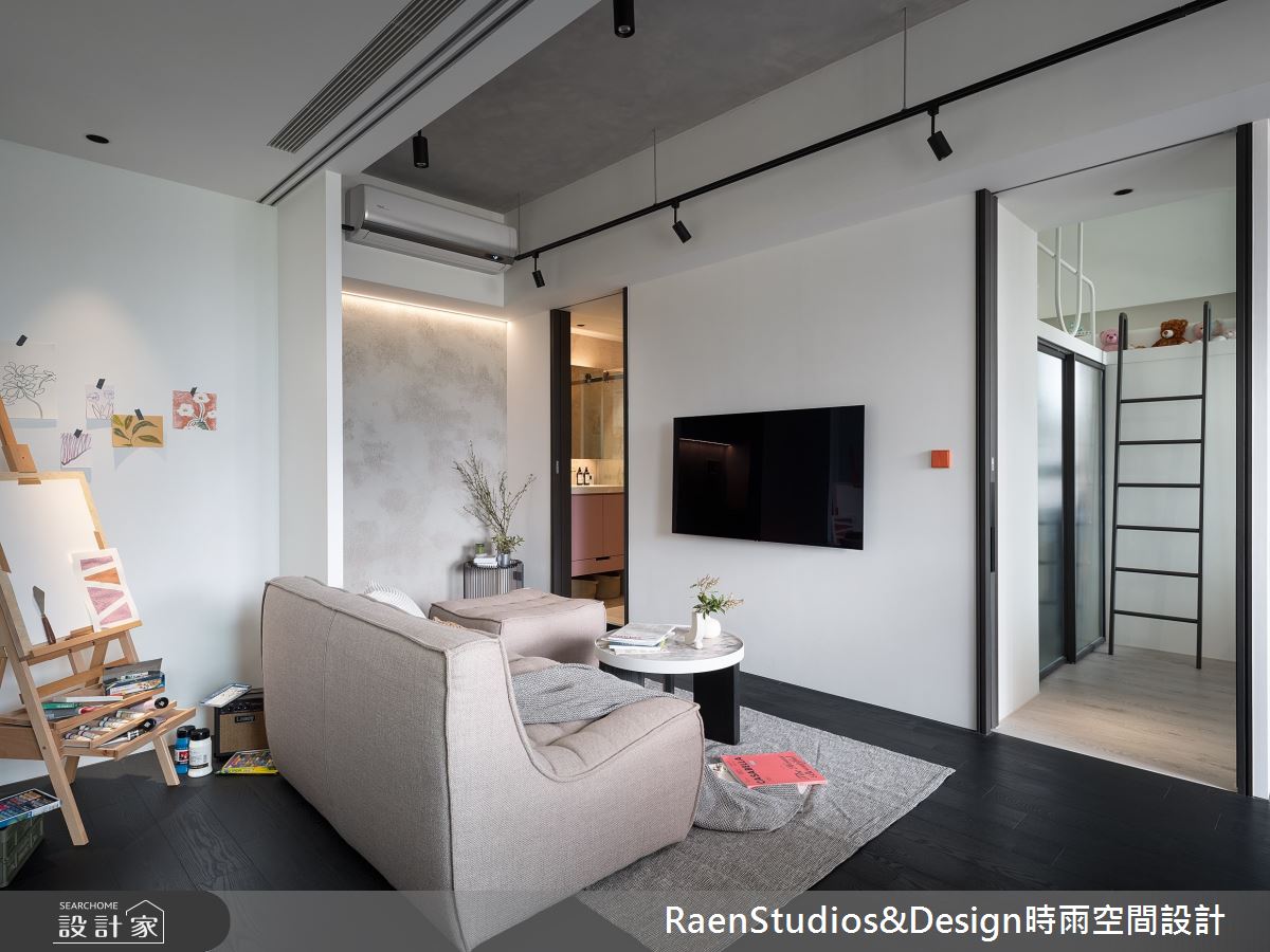 中古屋(5~15年)＿混搭風客廳案例圖片＿時雨空間設計＿時雨_灰色と青之7