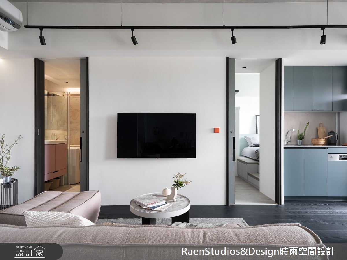 中古屋(5~15年)＿混搭風客廳案例圖片＿時雨空間設計＿時雨_灰色と青之18