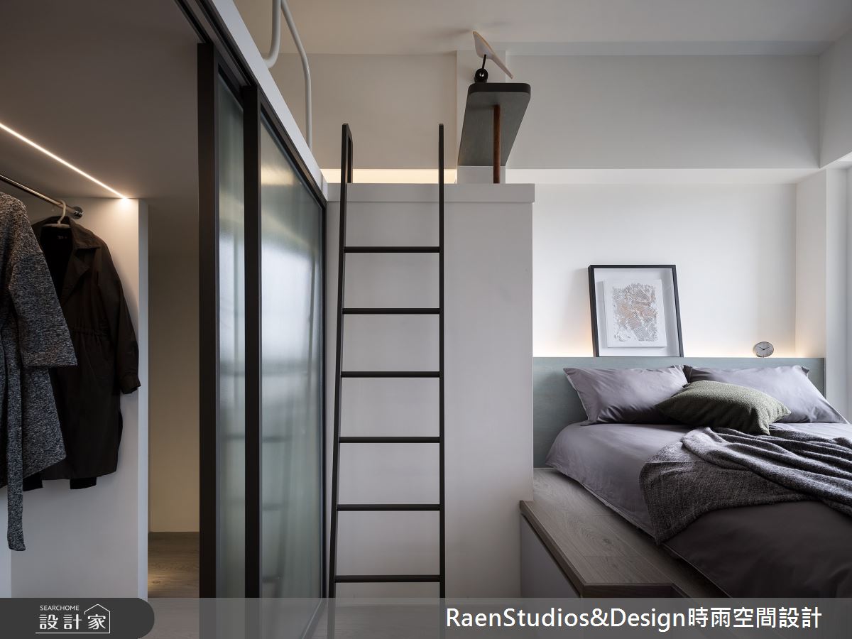 中古屋(5~15年)＿混搭風臥室案例圖片＿時雨空間設計＿時雨_灰色と青之21