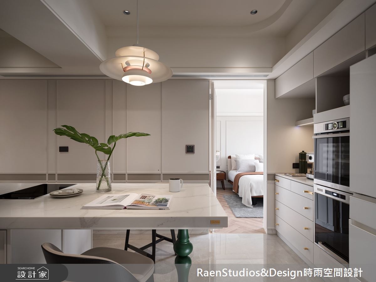 23坪老屋(16~30年)＿法式現代風餐廳廚房中島案例圖片＿時雨空間設計＿時雨_暖風｜Le bon vent之20