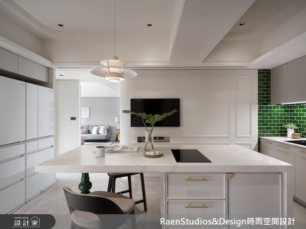 23坪老屋(16~30年)＿法式現代風餐廳廚房中島案例圖片＿時雨空間設計＿時雨_暖風｜Le bon vent之15