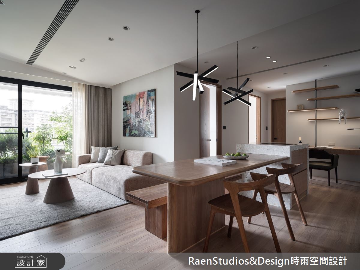 23坪新成屋(5年以下)＿北歐風客廳餐廳工作區中島案例圖片＿時雨空間設計＿時雨_Only One之14