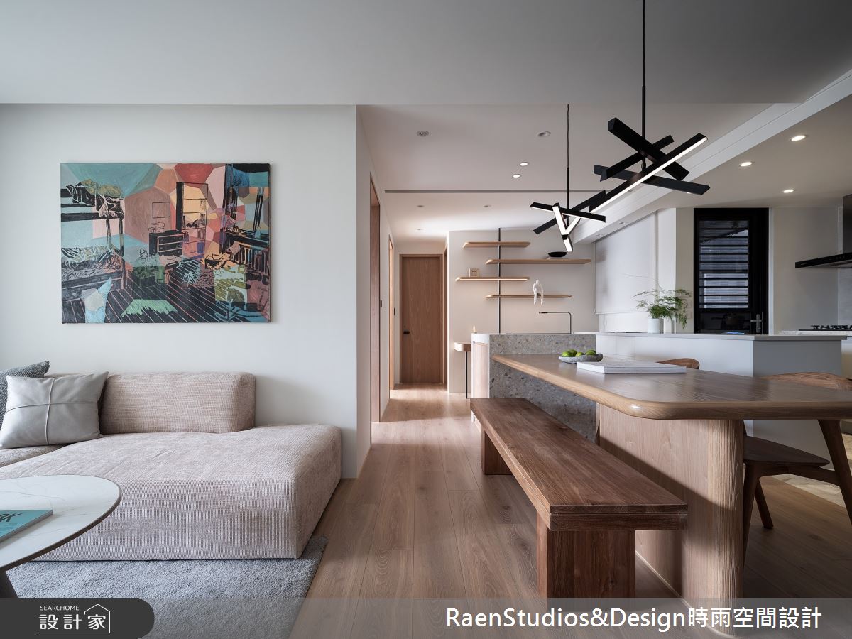 23坪新成屋(5年以下)＿北歐風客廳餐廳走廊中島案例圖片＿時雨空間設計＿時雨_Only One之15