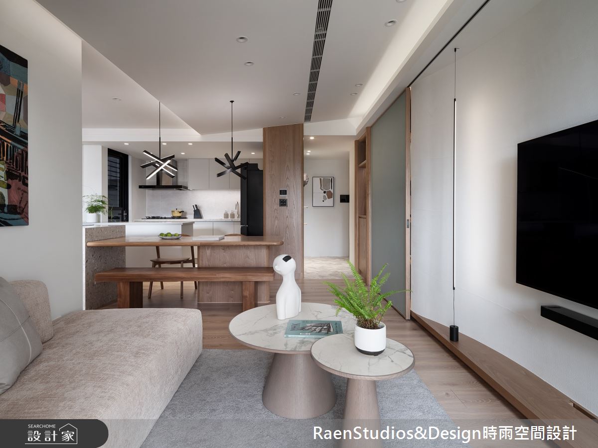 23坪新成屋(5年以下)＿北歐風玄關客廳餐廳廚房中島案例圖片＿時雨空間設計＿時雨_Only One之20