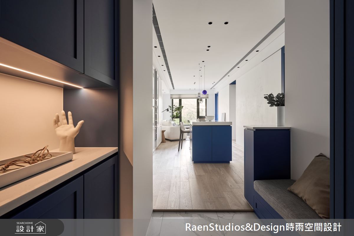 23坪新成屋(5年以下)＿北歐風玄關案例圖片＿時雨空間設計＿時雨_蔚藍的藍｜Cerulean Blue之1