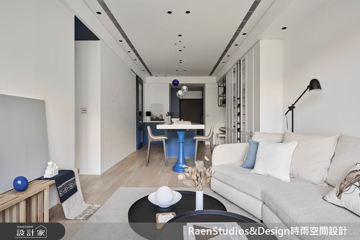 23坪新成屋(5年以下)＿北歐風玄關客廳餐廳中島案例圖片＿時雨空間設計＿時雨_蔚藍的藍｜Cerulean Blue之12