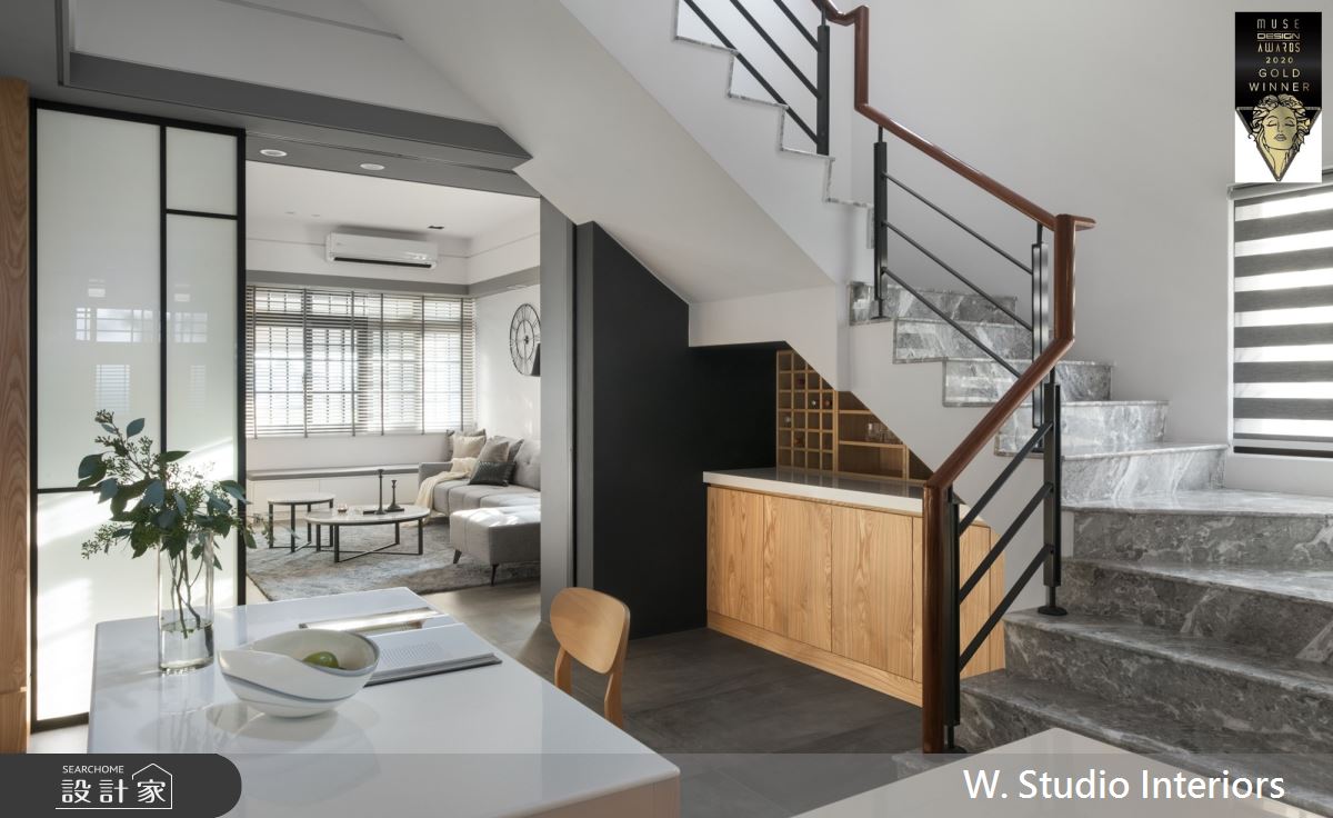 100坪新成屋(5年以下)＿現代風餐廳樓梯案例圖片＿哲苑室內設計 W. Studio Interiors＿哲苑_02TH Residence之13
