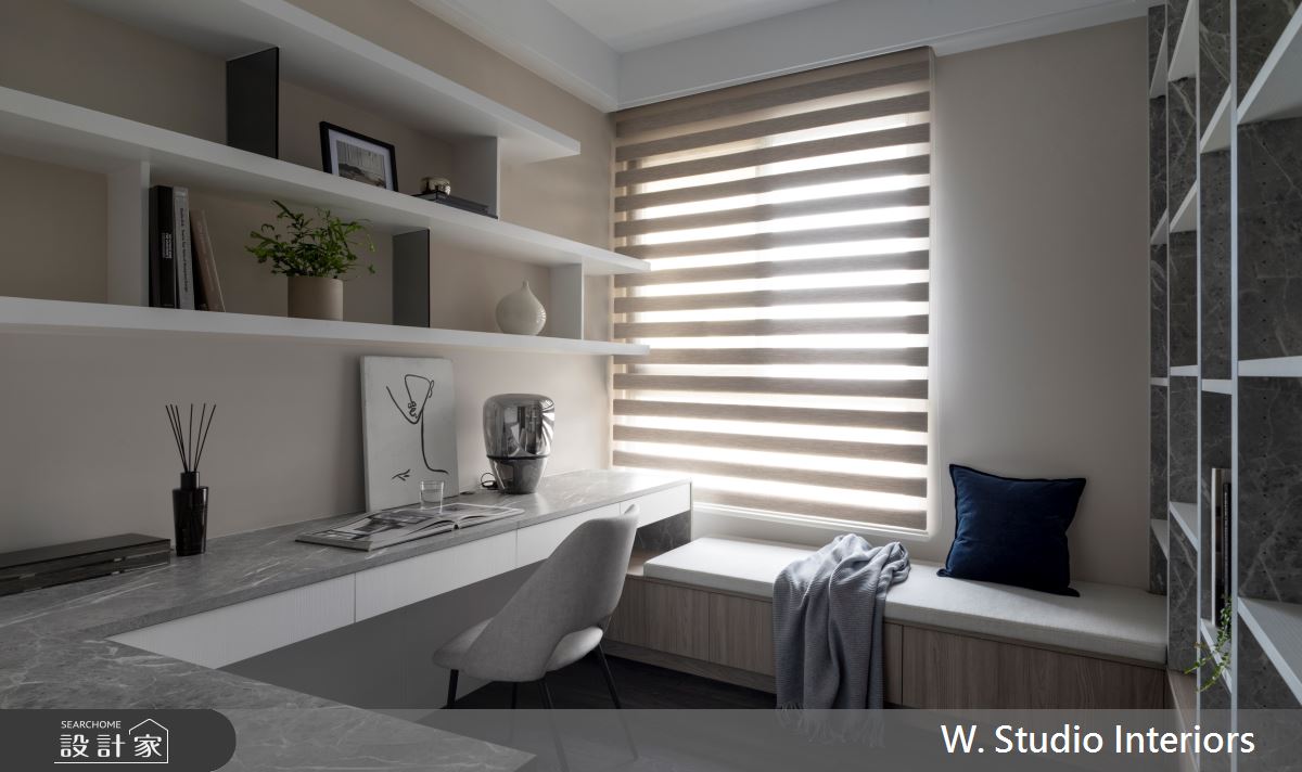 25坪新成屋(5年以下)＿混搭風書房工作區臥榻案例圖片＿哲苑室內設計 W. Studio Interiors＿哲苑_11JYJ Residence之3761