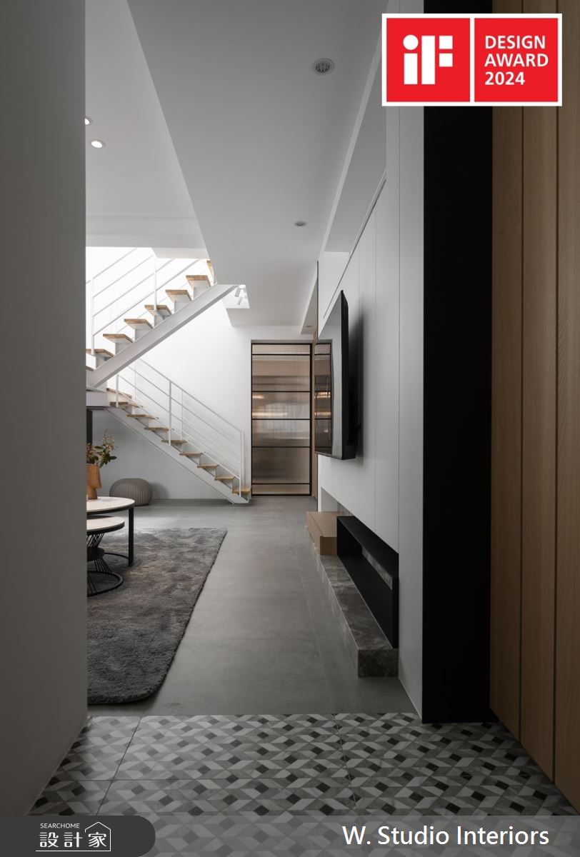 110坪老屋(41~50年)＿現代風玄關客廳樓梯案例圖片＿哲苑室內設計 W. Studio Interiors＿哲苑_16傳承之2