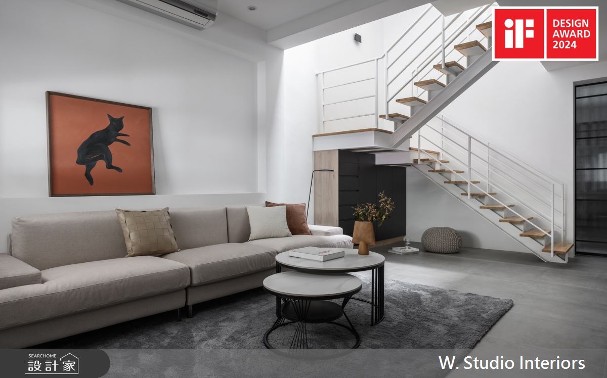 110坪老屋(41~50年)＿現代風客廳樓梯案例圖片＿哲苑室內設計 W. Studio Interiors＿哲苑_16傳承之4