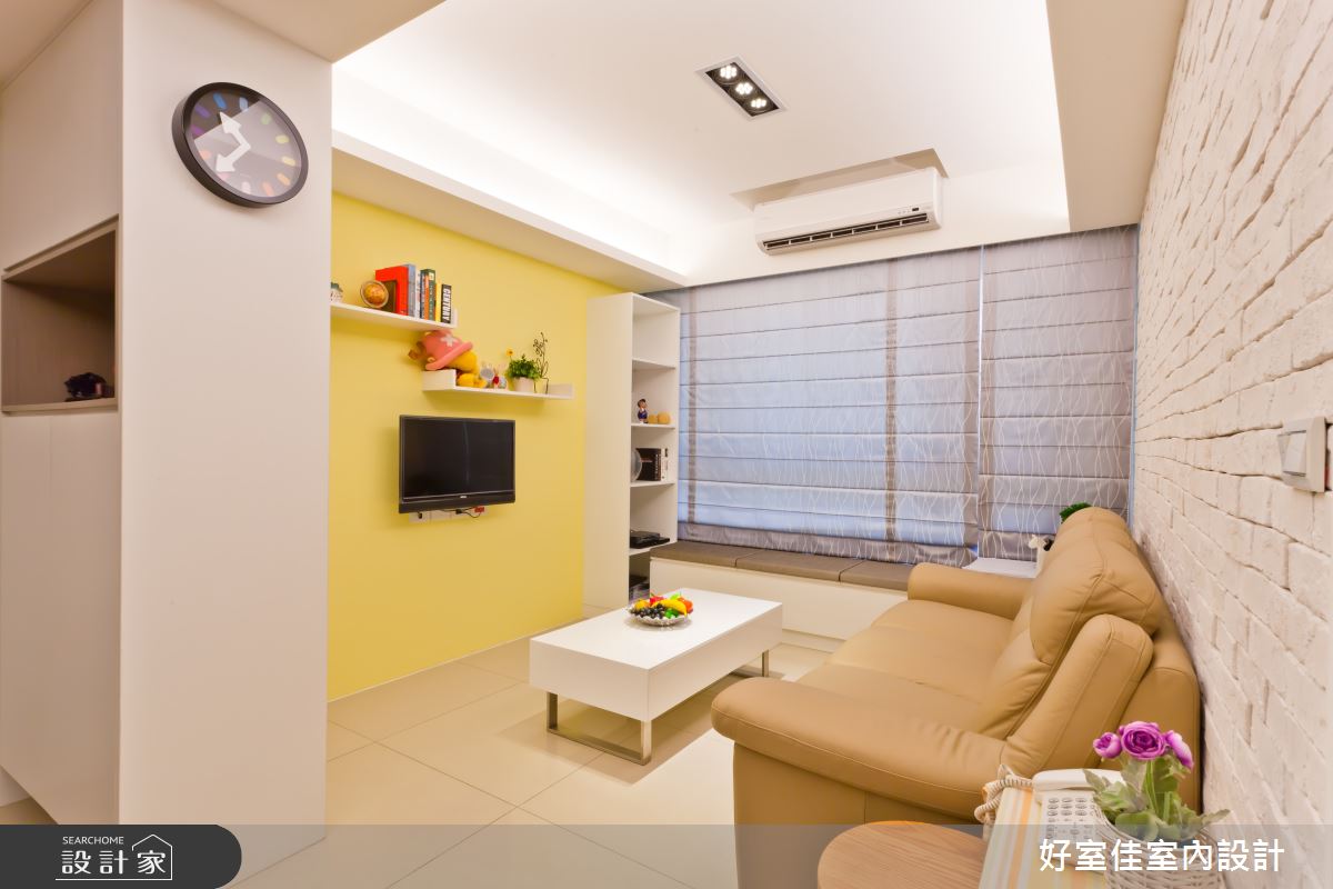 24坪新成屋(5年以下)＿簡約風客廳案例圖片＿好室佳室內設計＿好室佳_簡單溫暖的美好住宅之1