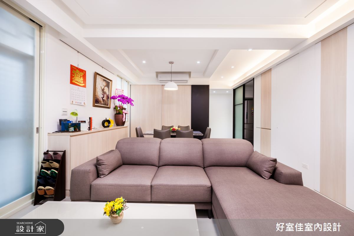 40坪老屋(31~40年)＿簡約風客廳案例圖片＿好室佳室內設計＿好室佳_淡木色36坪收納宅之3