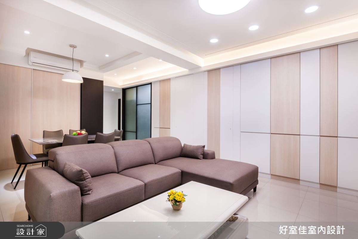 40坪老屋(31~40年)＿簡約風客廳案例圖片＿好室佳室內設計＿好室佳_淡木色36坪收納宅之5