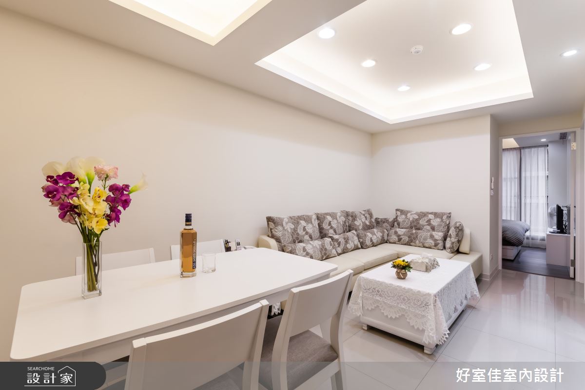18坪中古屋(5~15年)＿簡約風客廳餐廳案例圖片＿好室佳室內設計＿好室佳_黑加白的多功能宅之4