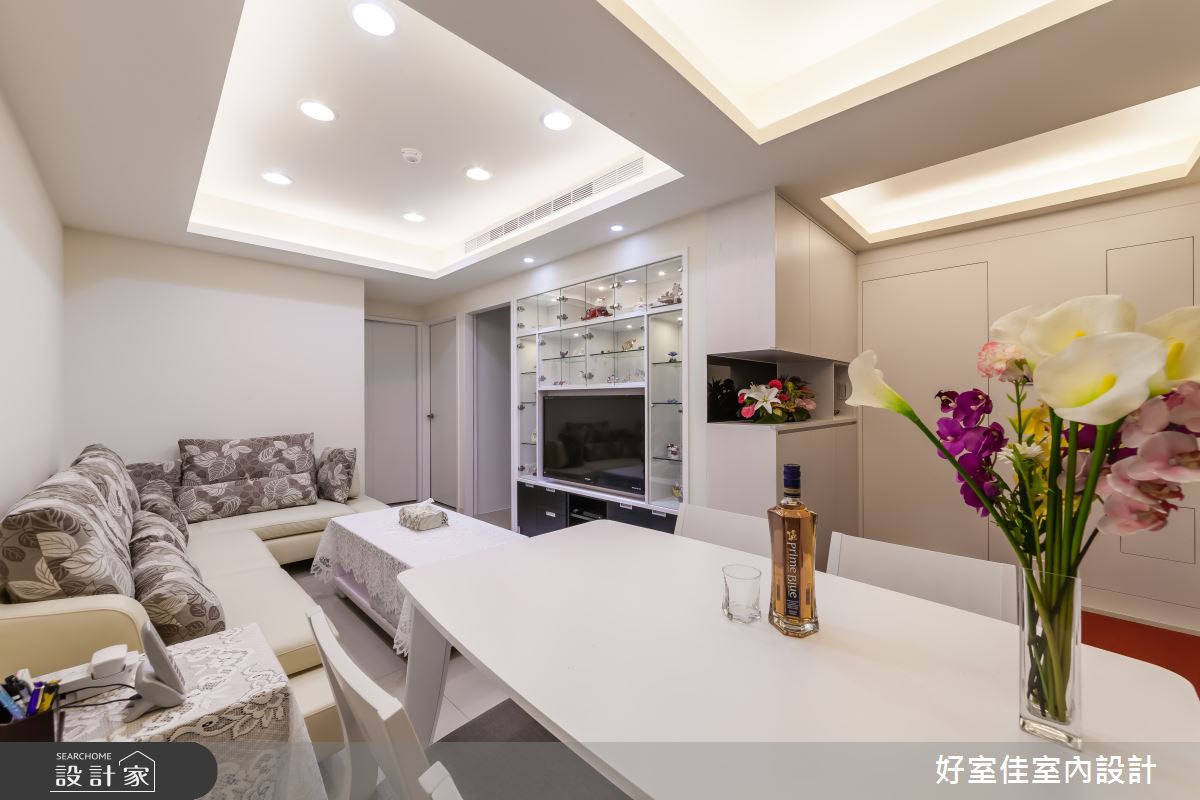 18坪中古屋(5~15年)＿簡約風客廳餐廳案例圖片＿好室佳室內設計＿好室佳_黑加白的多功能宅之6