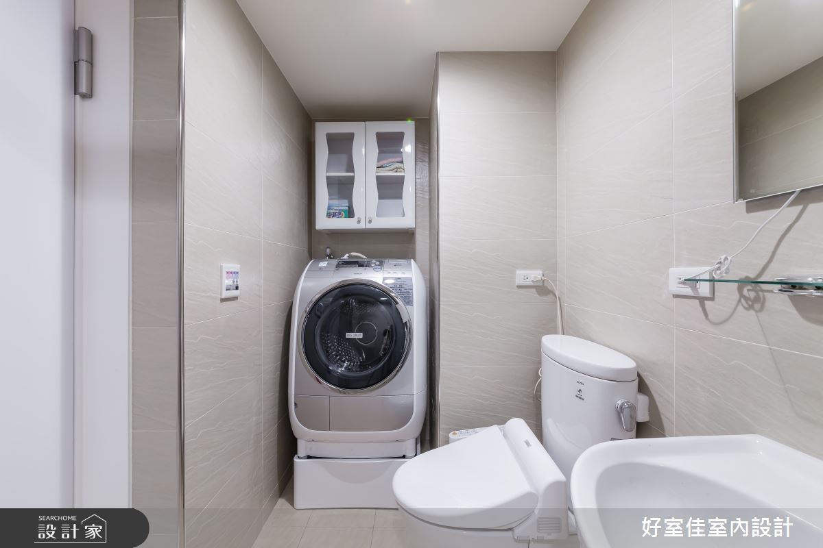 18坪中古屋(5~15年)＿簡約風浴室案例圖片＿好室佳室內設計＿好室佳_黑加白的多功能宅之12