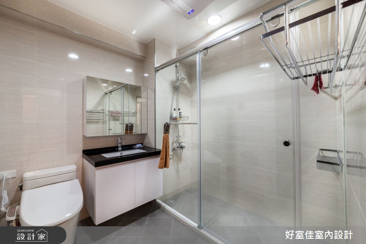 30坪老屋(31~40年)＿簡約風浴室案例圖片＿好室佳室內設計＿好室佳_個性黑白X視覺空間之17