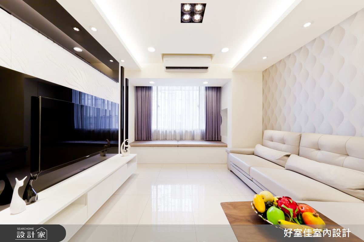 24坪老屋(16~30年)＿簡約風客廳案例圖片＿好室佳室內設計＿好室佳_黑與白的簡約之2