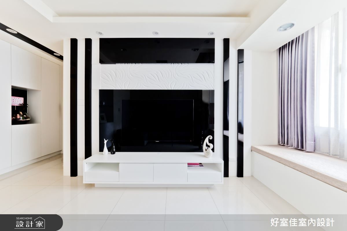 24坪老屋(16~30年)＿簡約風客廳案例圖片＿好室佳室內設計＿好室佳_黑與白的簡約之3