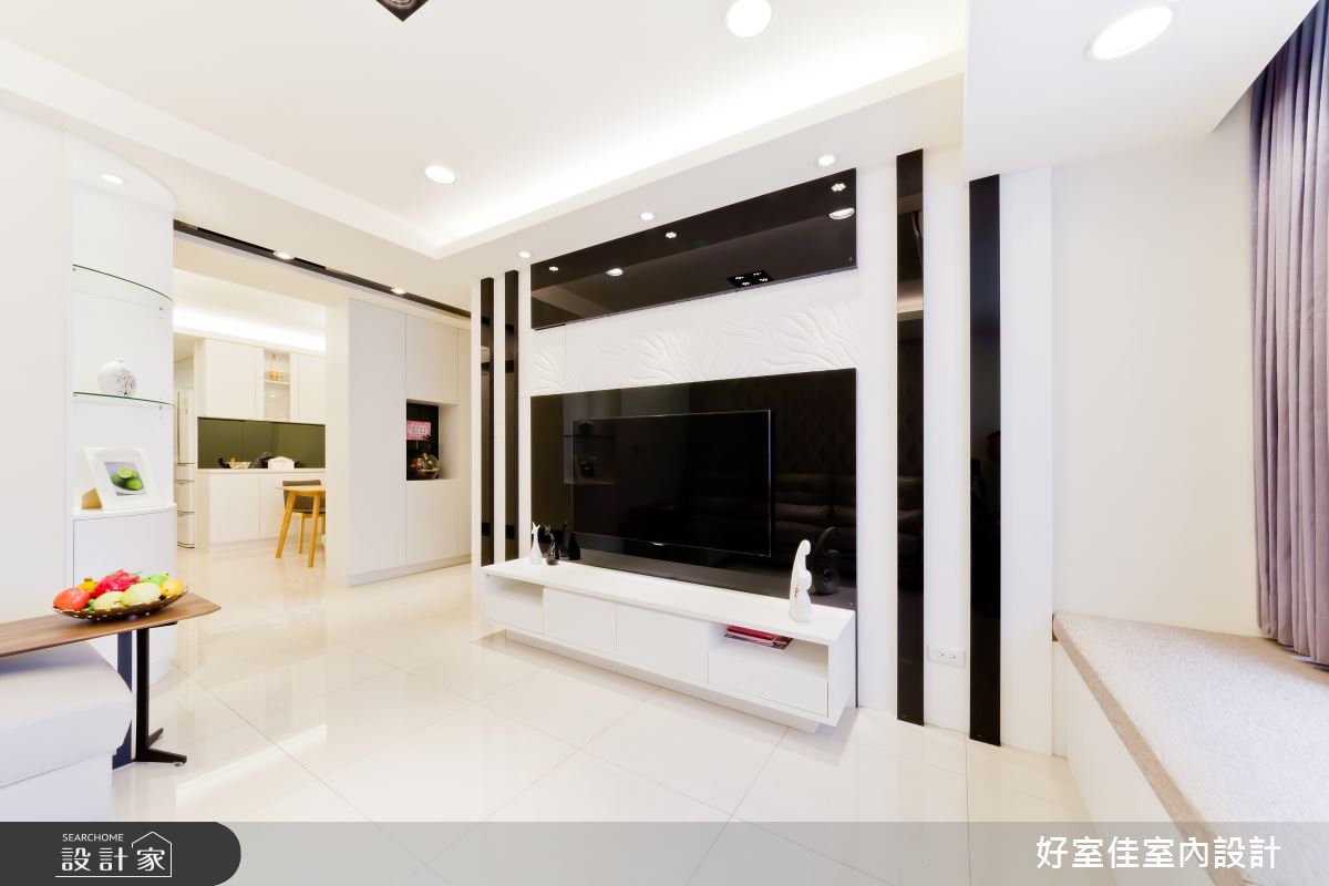 24坪老屋(16~30年)＿簡約風客廳案例圖片＿好室佳室內設計＿好室佳_黑與白的簡約之4