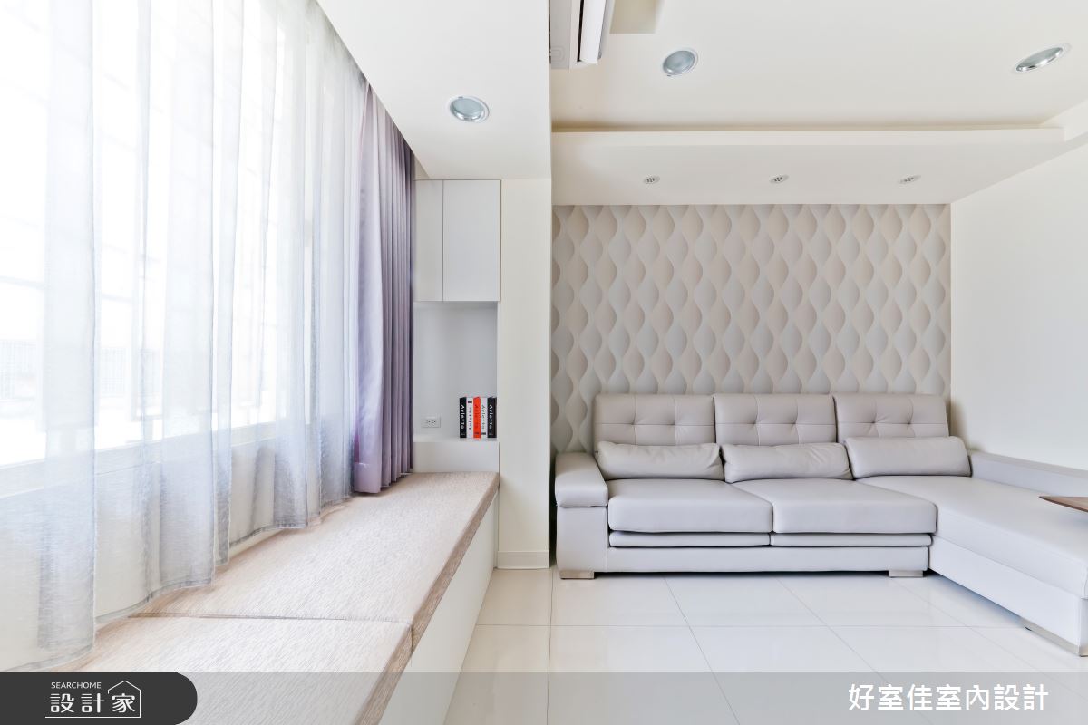 24坪老屋(16~30年)＿簡約風客廳案例圖片＿好室佳室內設計＿好室佳_黑與白的簡約之5
