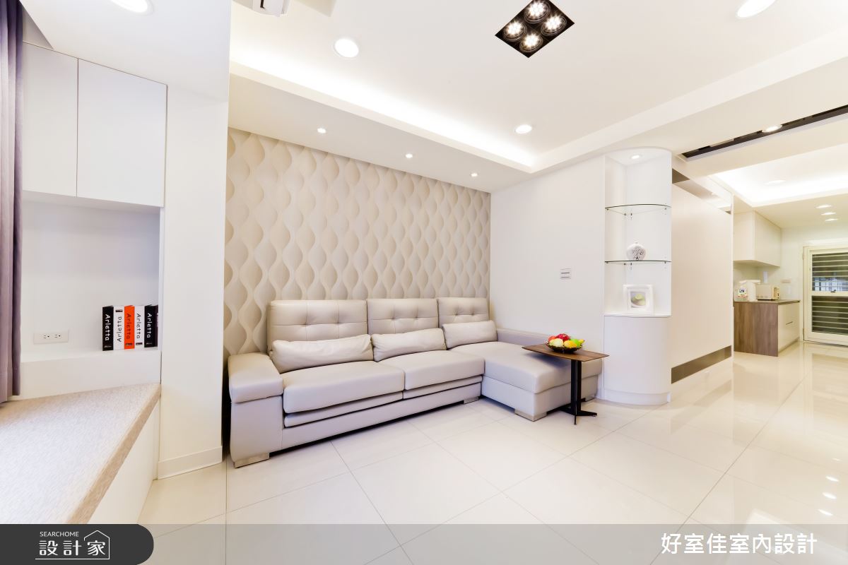 24坪老屋(16~30年)＿簡約風客廳案例圖片＿好室佳室內設計＿好室佳_黑與白的簡約之6