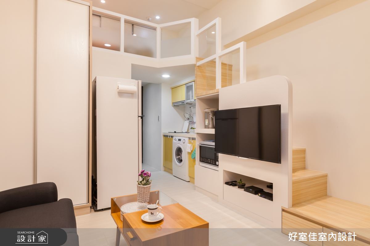 21坪新成屋(5年以下)＿現代風客廳案例圖片＿好室佳室內設計＿好室佳_機能X甜蜜 樓中樓之6