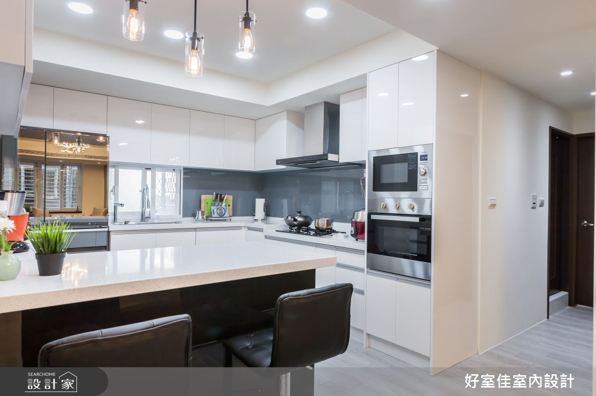 24坪老屋(31~40年)＿現代風廚房吧檯案例圖片＿好室佳室內設計＿好室佳_日常的溫度 木質調之12