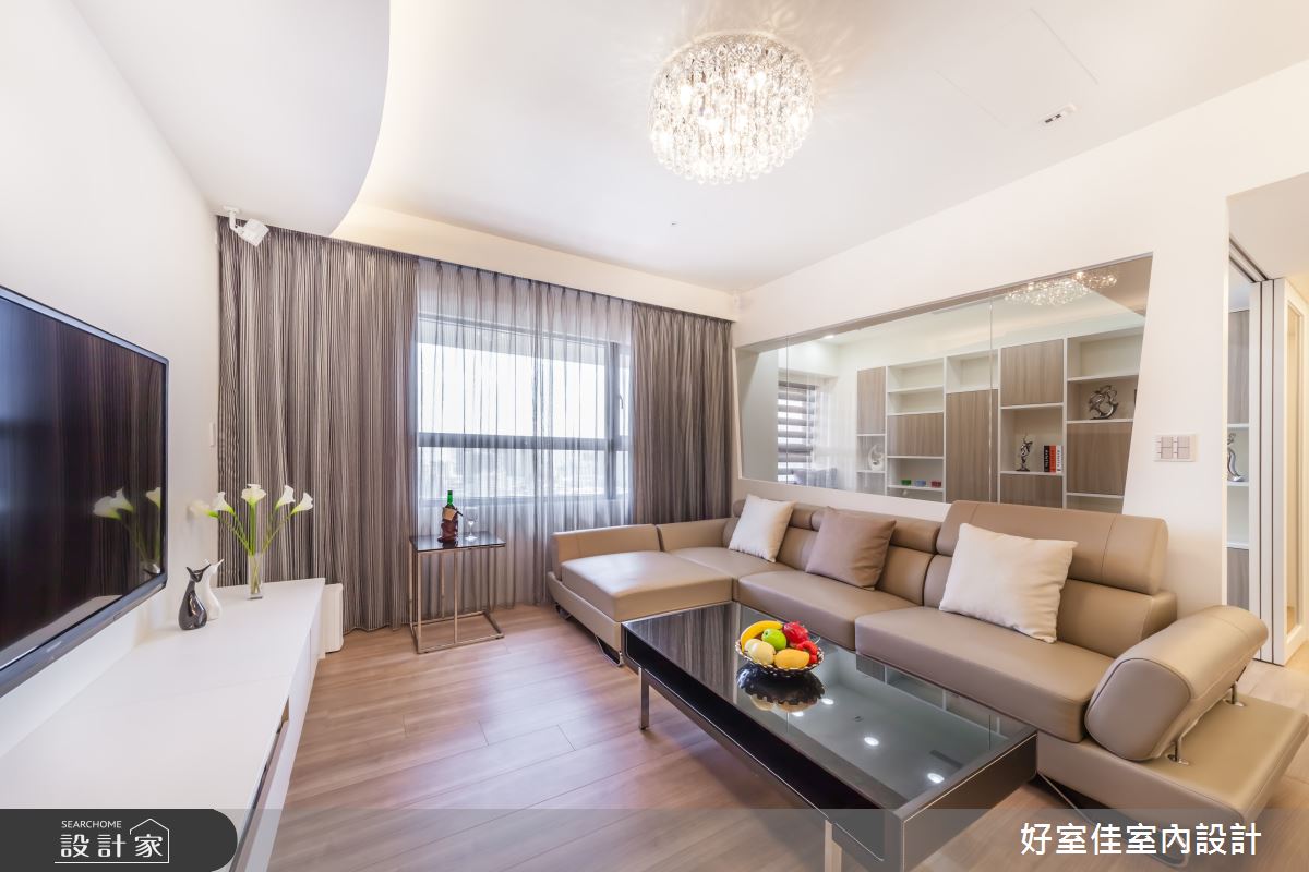 27坪新成屋(5年以下)＿簡約風客廳案例圖片＿好室佳室內設計＿好室佳_通透明亮的簡約之3