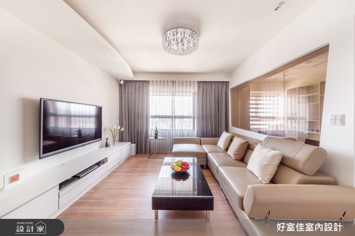 27坪新成屋(5年以下)＿簡約風客廳案例圖片＿好室佳室內設計＿好室佳_通透明亮的簡約之5