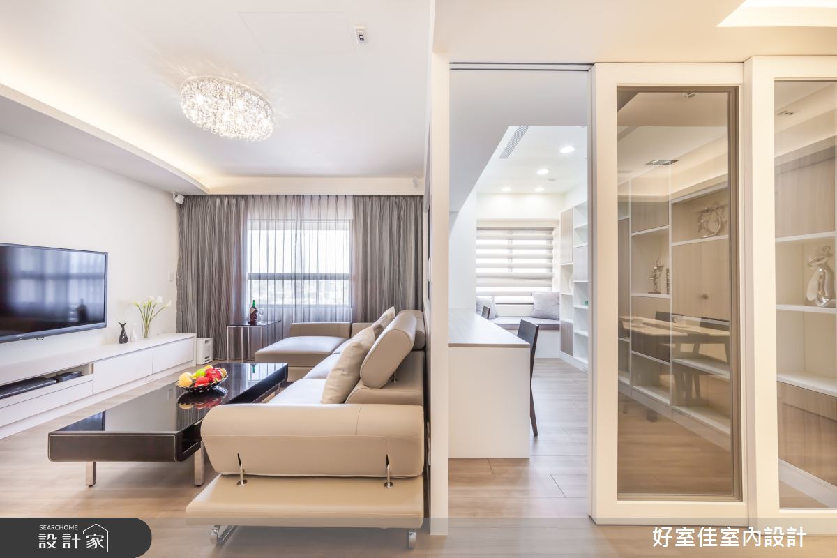 27坪新成屋(5年以下)＿簡約風客廳書房案例圖片＿好室佳室內設計＿好室佳_通透明亮的簡約之11