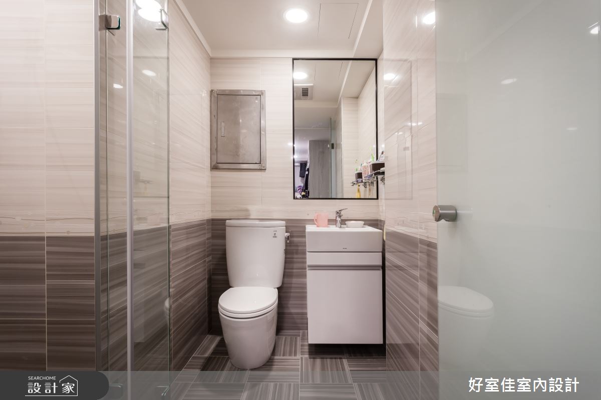 30坪中古屋(5~15年)＿簡約風浴室案例圖片＿好室佳室內設計＿好室佳_黑白時尚晶亮質感宅之18