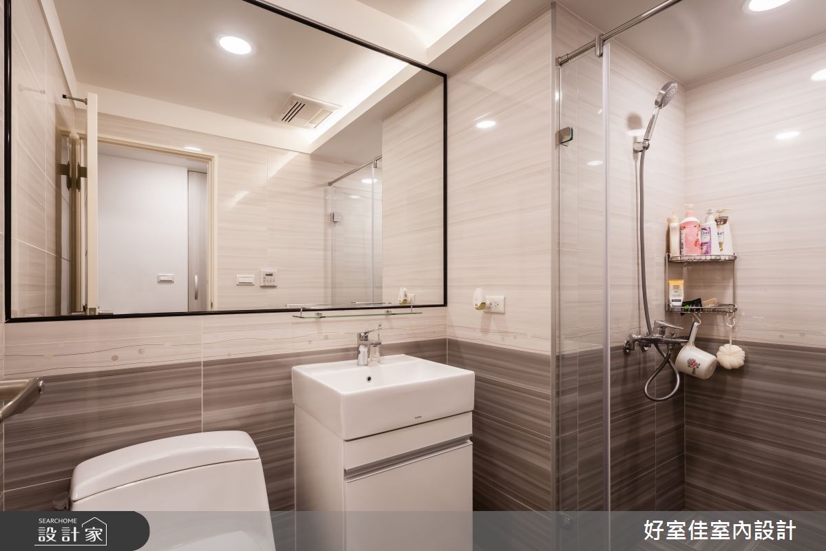 30坪中古屋(5~15年)＿簡約風浴室案例圖片＿好室佳室內設計＿好室佳_黑白時尚晶亮質感宅之19