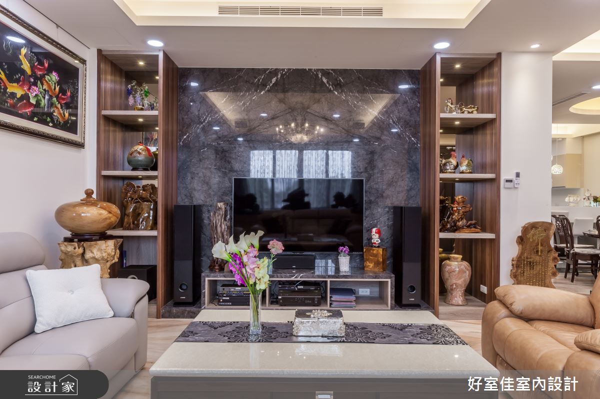 90坪中古屋(5~15年)＿現代風客廳案例圖片＿好室佳室內設計＿好室佳_內斂奢華樸實人文宅之4
