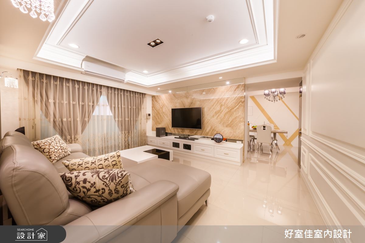 36坪老屋(16~30年)＿新古典客廳案例圖片＿好室佳室內設計＿好室佳_輕古典華宅之1