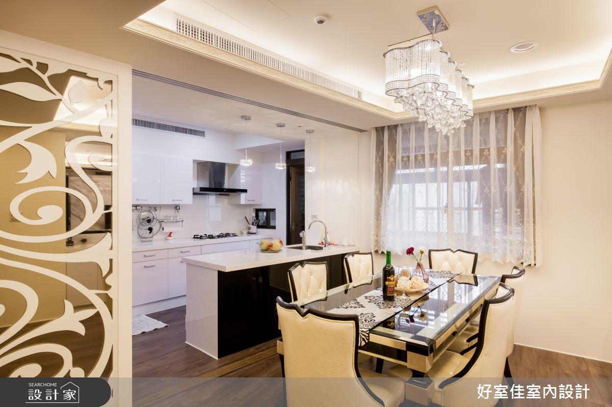 54坪中古屋(5~15年)＿新古典餐廳中島案例圖片＿好室佳室內設計＿好室佳_內斂溫柔新古典雅居之10