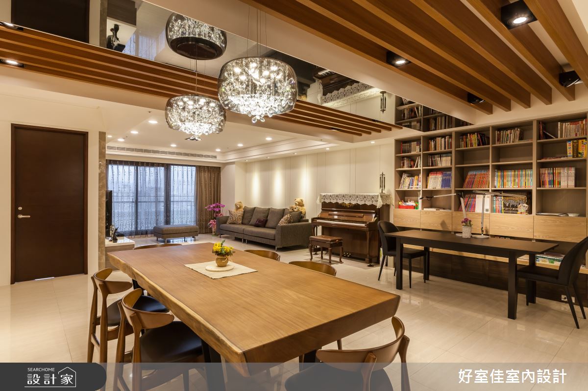 46坪新成屋(5年以下)＿混搭風餐廳案例圖片＿好室佳室內設計＿好室佳_質潤。自在鏡謐好宅之1