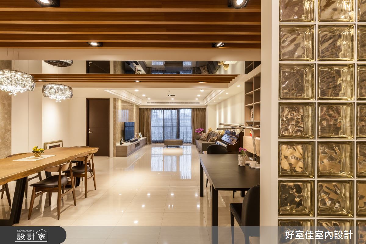 46坪新成屋(5年以下)＿混搭風餐廳案例圖片＿好室佳室內設計＿好室佳_質潤。自在鏡謐好宅之4