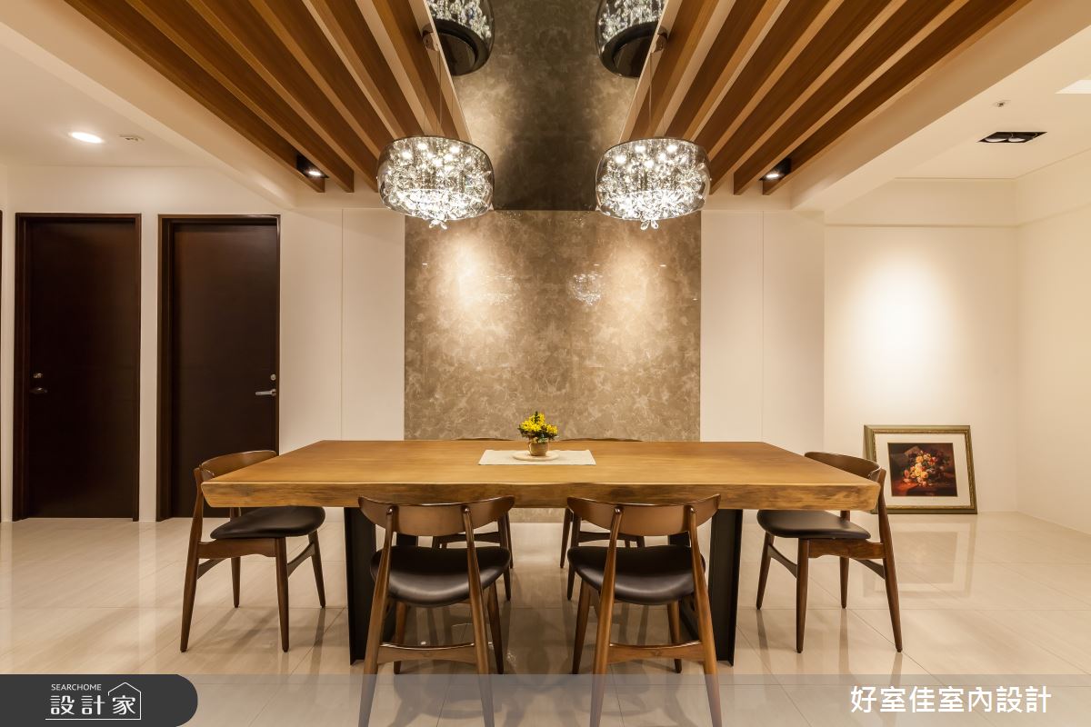 46坪新成屋(5年以下)＿混搭風餐廳案例圖片＿好室佳室內設計＿好室佳_質潤。自在鏡謐好宅之5