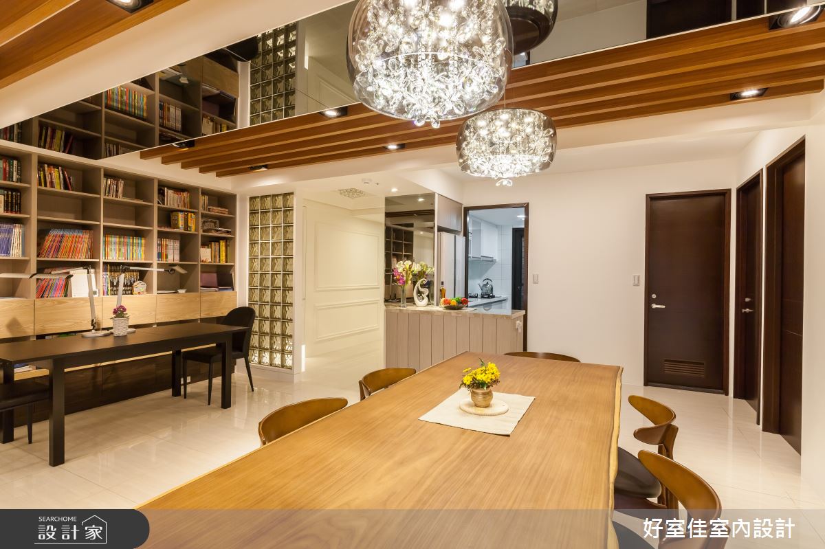 46坪新成屋(5年以下)＿混搭風餐廳案例圖片＿好室佳室內設計＿好室佳_質潤。自在鏡謐好宅之6