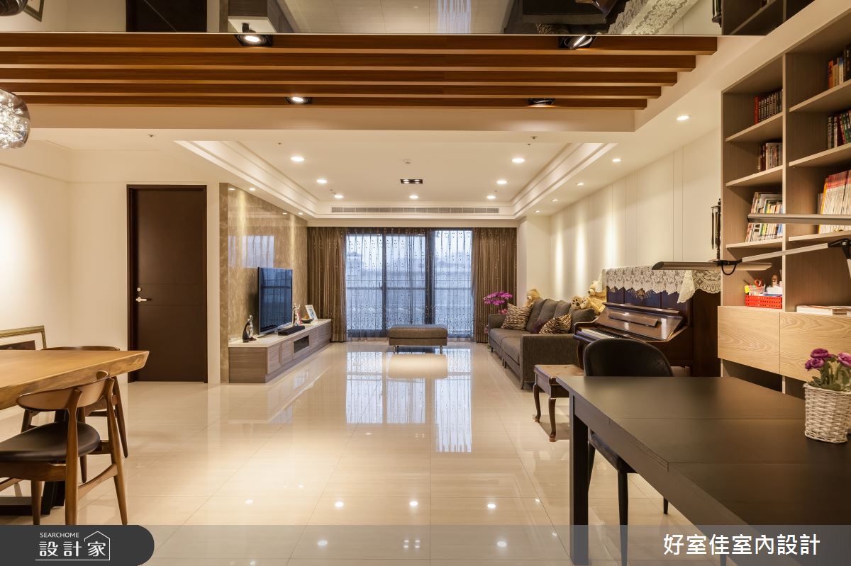 46坪新成屋(5年以下)＿混搭風客廳餐廳案例圖片＿好室佳室內設計＿好室佳_質潤。自在鏡謐好宅之7