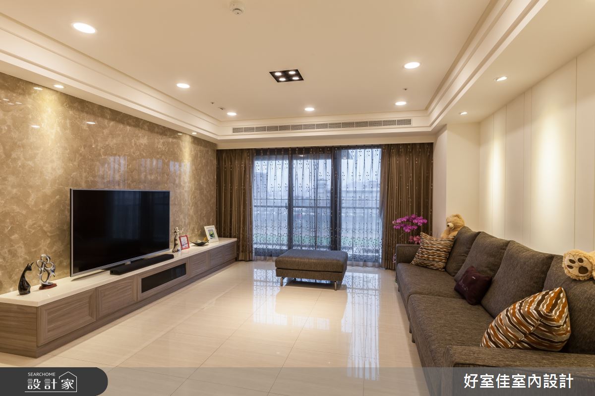 46坪新成屋(5年以下)＿混搭風客廳案例圖片＿好室佳室內設計＿好室佳_質潤。自在鏡謐好宅之8