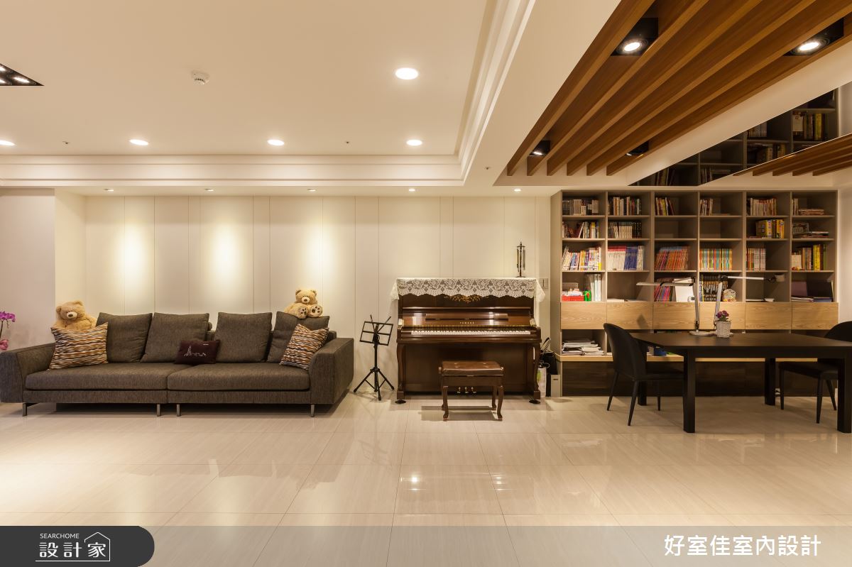 46坪新成屋(5年以下)＿混搭風客廳餐廳案例圖片＿好室佳室內設計＿好室佳_質潤。自在鏡謐好宅之9