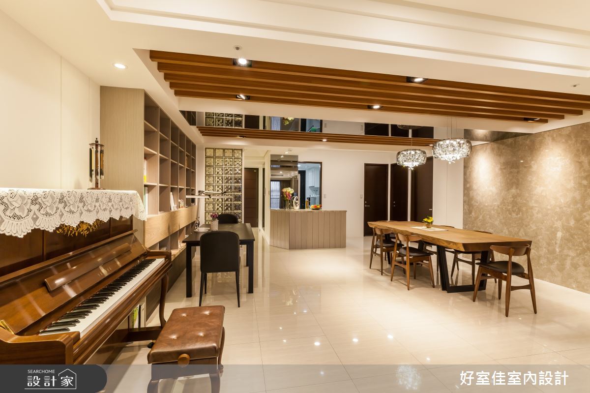 46坪新成屋(5年以下)＿混搭風餐廳案例圖片＿好室佳室內設計＿好室佳_質潤。自在鏡謐好宅之10